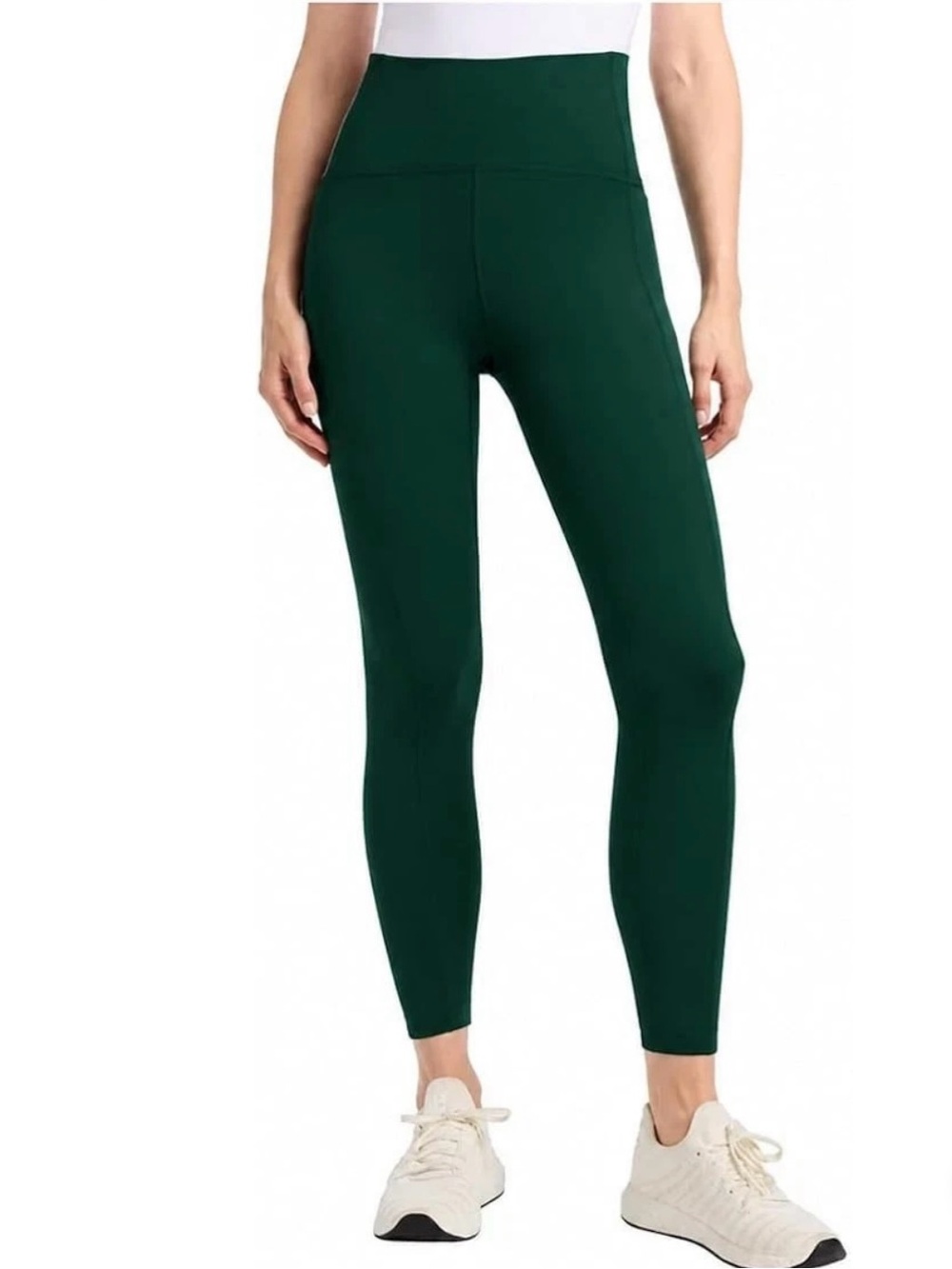 DANSKIN High Rise Bonded 7/8  Legging, Women's XS Dark Emerald